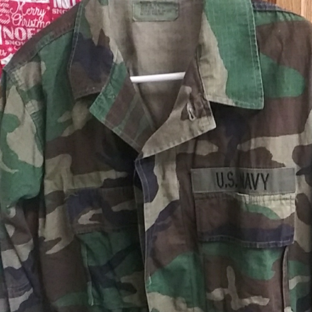 Authentic US Navy green camo jacket